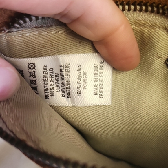 Free People Buffalo Leather Elegant Cream Leather Clutch - Picture 4 of 7